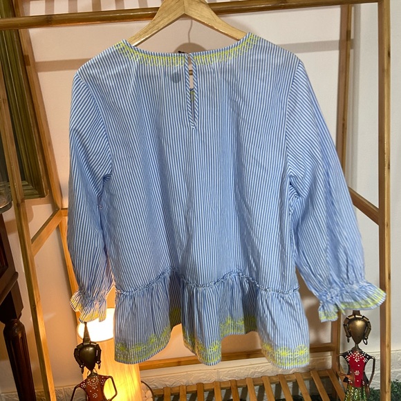 🛍️Striped Tops. Size- Tag it’s XXS BUT THIS IS BIGGER IN SIZE -⬇️Measurement - Picture 5 of 12